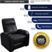 Valencia Verona Home Theater Seating | Premium Top Grain Italian 9000 Leather, Power Recliner, LED Lighting (Row of 2, Black)