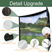 DIY Golf Simulator Impact Screen Frame Enclosure Kit Set, Use with Simulators, Durable Fabric with Velcro, Reinforced Black Border, 9.8'X9.8'X4.9'