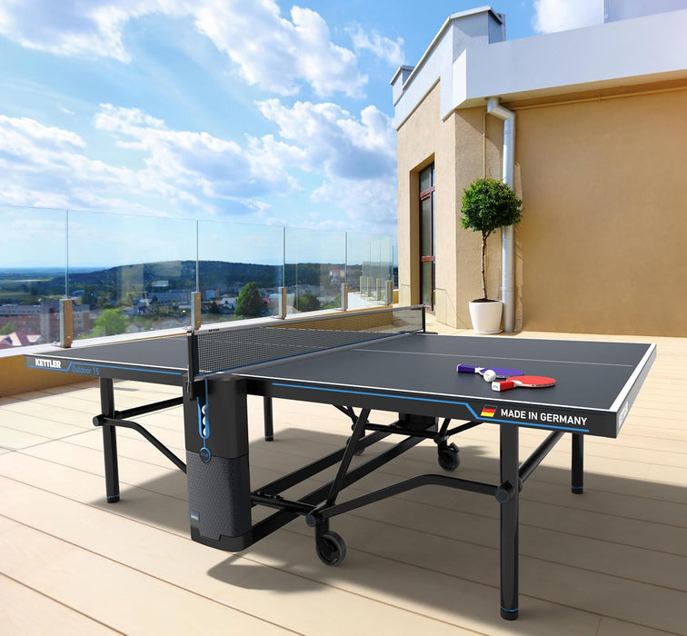 Outdoor 15 Table Tennis Table 4-Player Bundle