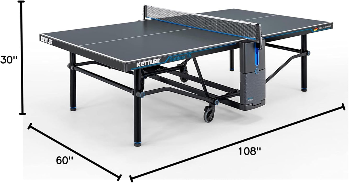 Outdoor 15 Table Tennis Table 4-Player Bundle