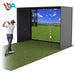 10/12/14Ft Outdoor Golf Training Simulator Cage Sports Practice Golf Simulator Enclosure with Impact Netting and All Poles