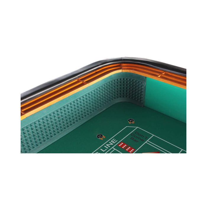 12-Foot Professional Casino Craps Table with Drink Rail & Padded Rim