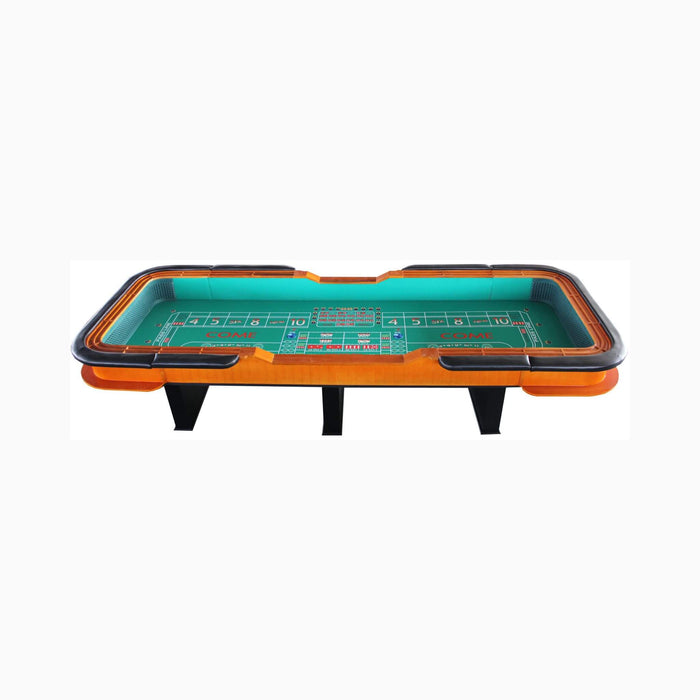 12-Foot Professional Casino Craps Table with Drink Rail & Padded Rim