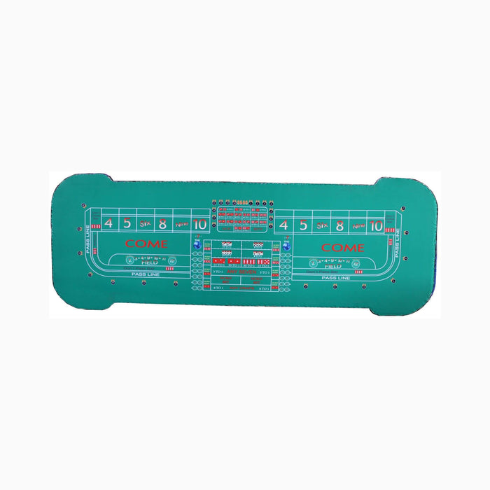 12-Foot Professional Casino Craps Table with Drink Rail & Padded Rim